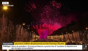 Nouvel An: Privés d'éclat depuis deux ans en raison de la pandémie, les Champs-Élysées ont accueilli 1 million de personnes, selon les autorités, pour le passage à 2023 - Regardez