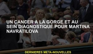 Cancer de la gorge et diagnostiqué pour Martina Navratilova