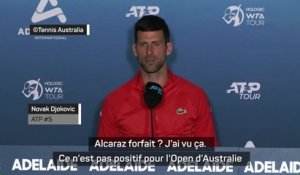 Open d'Australie - Djokovic sur le forfait d'Alcaraz : "J'espère qu'il sera de retour au plus vite sur le circuit"
