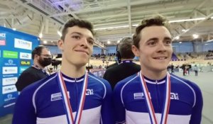 Piste - Championnats de France - Roubaix 2023 - Thomas Boudat et Valentin Tabellion, champions de France de l'américaine : "On avait à coeur de bien conclure ce championnat, ça fait du bien !"