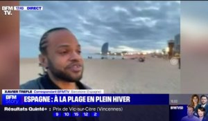 Les Espagnols profitent de la plage en plein mois de janvier