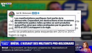 Lieux de pouvoir envahis au Brésil: l'ex-président Jair Bolsonaro condamne les "déprédations et invasions de bâtiments publics"