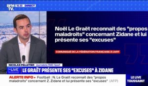 Noël Le Graët présente ses "excuses" à Zinédine Zidane et reconnaît des "propos maladroits"