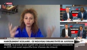 Sarah Frikh, lanceuse d’alerte sur le harcèlement scolaire, raconte dans "Morandini Live" comment, ce week-end, elle a sauvé du suicide un garçon de 13 ans qui voulait "aller rejoindre Lindsay" - VIDEO