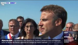 Agression de Kenzo lors d'Ajaccio-Marseille: "C'est totalement inacceptable", affirme Emmanuel Macron