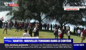 Retraites: premières tensions dans le cortège à Nantes