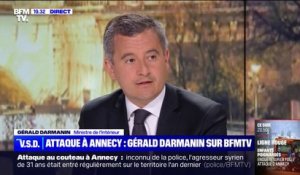 Attaque au couteau à Annecy, Gérald Darmanin loue "le travail extraordinaire des services de secours et des médecins"
