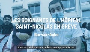 Les soignants de l'hôpital Saint-Nicolas en grève