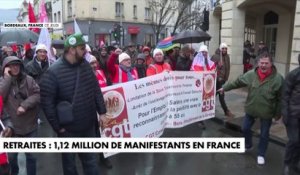 Manifestation contre la réforme des retraites : 1,12 million de manifestants en France
