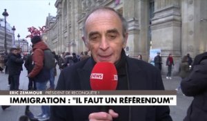 Éric Zemmour : «La seule façon d’établir un plan sérieux de lutte contre l’immigration et d’arrêt de l’immigration, c’est de faire un référendum»