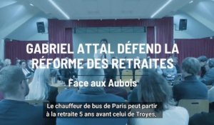 Gabriel Attal défend la réforme des retraites face aux Aubois