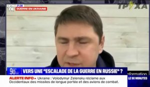 Mykhaïlo Podoliak, conseiller et proche du président Volodymyr Zelensky: "Une escalade de la guerre en Russie est inévitable et il y aura différents coups portés à différentes cibles"