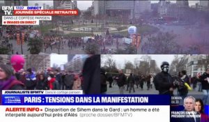 Manifestation contre la réforme des retraites: à Paris, la tête de cortège arrive place Vauban