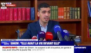 Mort de Sihem: selon l'avocat de la famille, ses proches ont "un sentiment de colère profond, d'injustice abyssal"