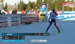 L'erreur d'aiguillage de Fillon Maillet à la fin du relais mixte - Biathlon - Mondiaux