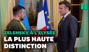 Emmanuel Macron élève  Zelensky au rang de Grand'Croix de la Légion d'Honneur