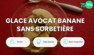 Glace avocat banane sans sorbetière