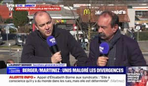 "Bien sûr qu'on s'entend bien": Laurent Berger (CFDT) évoque sa relation avec Philippe Martinez (CGT)