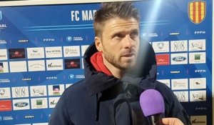 La réaction de Grégory Poirier après le match nul entre Martigues et Villefranche (2-2)