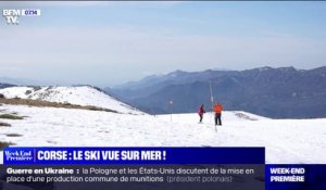 Corse: skier avec vue sur la Méditerranée
