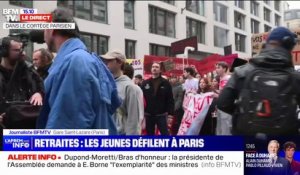 Les jeunes manifestent à Paris contre la réforme des retraites