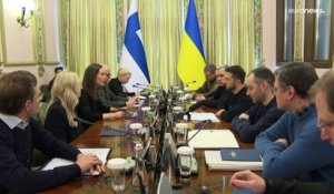 En visite à Kyiv, la première ministre finlandaise réaffirme son soutient à l'Ukraine