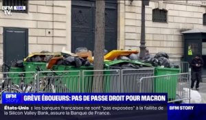 Grève des éboueurs: les poubelles s'amoncellent devant l'Élysée