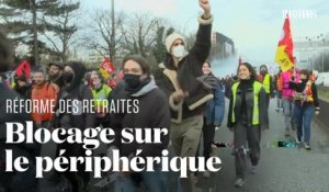 Le périphérique à Paris perturbé par des opposants à la réforme des retraites