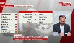 Le tirage au sort des quarts et demi-finales - Foot - C1