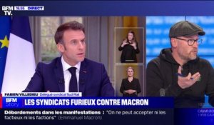 Pour Fabien Villedieu (SUD-Rail), "Emmanuel Macron a mis de l'huile sur le feu"