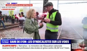 Gare de Lyon à Paris: les syndicalistes envahissent les voies