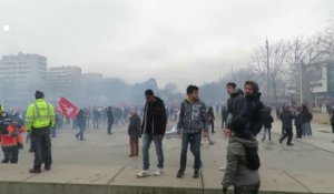 Tensions dans la manifestation à Lorient