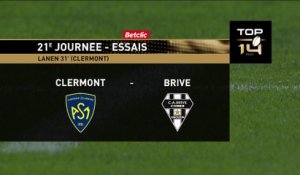 TOP 14 - Essai de Thibaud LANEN (ASM) - ASM Clermont - CA Brive - Saison 2022-2023