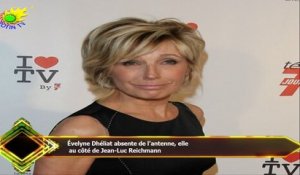 Évelyne Dhéliat absente de l’antenne, elle  au côté de Jean-Luc Reichmann