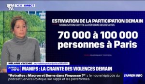Retraites: 70.000 à 100.000 manifestants attendus à Paris, selon le renseignement territorial