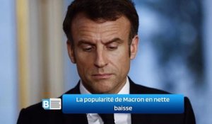 La popularité de Macron en nette baisse
