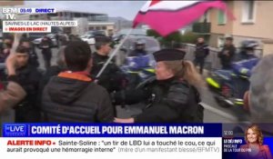 Emmanuel Macron dans les Hautes-Alpes: des dizaines de manifestants l'attendent avec des banderoles contre la réforme des retraites
