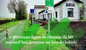 L'ancienne ligne de chemin de fer aujourd'hui devenue un chemin de balade