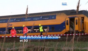 Au moins un mort et trente blessés dans le déraillement d'un train aux Pays-Bas