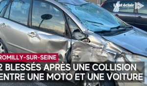 Accident entre une moto et une voiture à Romilly-sur-Seine ce dimanche soir