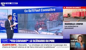 Immeuble effondré à Marseille: l'incendie sous les décombre, un "feu couvant", le scénario du pire