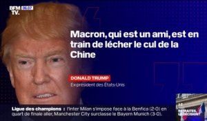 Donald Trump estime que "Macron est en train de lécher le cul de la Chine", après les propos du président français sur Taïwan