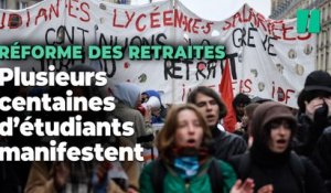 Ces étudiants manifestent à Paris contre la réforme des retraites avant la décision constitutionnelle