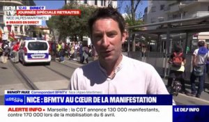 Retraites: près de 3000 personnes mobilisées à Nice selon la police, 15.000 selon les manifestants