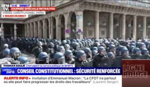 La sécurité est renforcée devant le Conseil constitutionnel à la veille de la décision finale sur la réforme des retraites