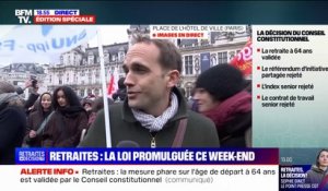 Paris: des manifestants affluent sur la place de l'hôtel de Ville après la décision du Conseil constitutionnel