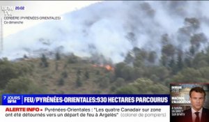 Incendie dans les Pyrénées-Orientales: au moins 930 hectares parcourus par le feu