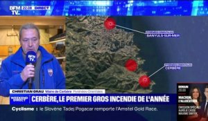 Incendie dans les Pyrénées-Orientales: "Les deux tiers [de la commune de Cerbère] ont été ravagés par l'incendie", affirme le maire Christian Grau