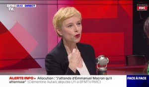 Clémentine Autain à propos d'Emmanuel Macron: "Maintenant, c'est lui qui fait barrage à la République"