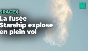 Les images de l'explosion en vol de la fusée Starship, quelques minutes après son décollage